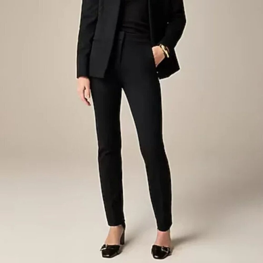 J. Crew Going Out Slim Pants Stretch Twill High Rise Black Size 2/XS NWT